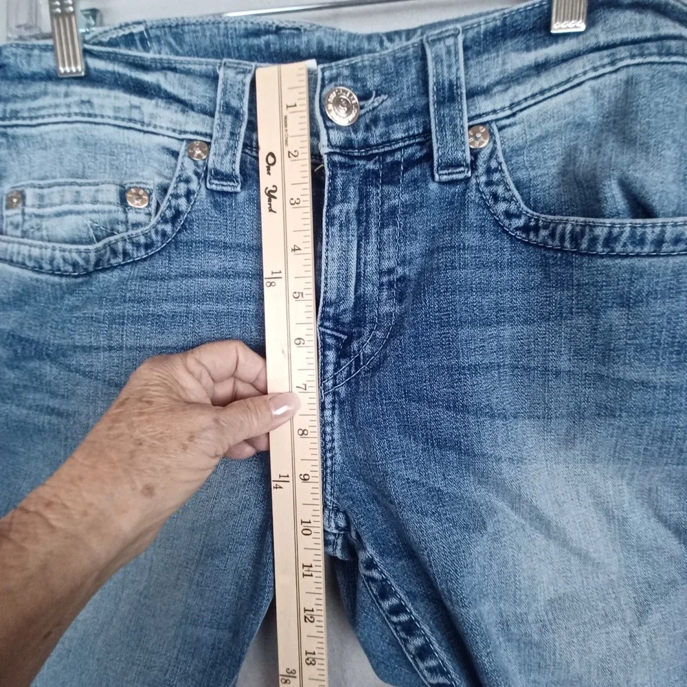 True Religion Men Jeans 30 Blue Denim Geno Relaxed Slim Logo 31